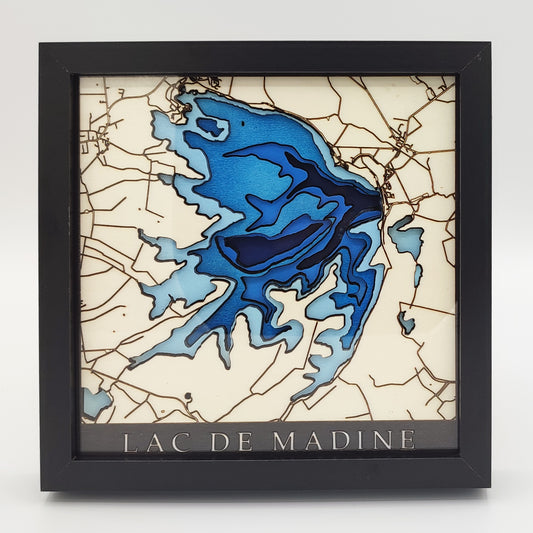 Madine lake - Wooden Map