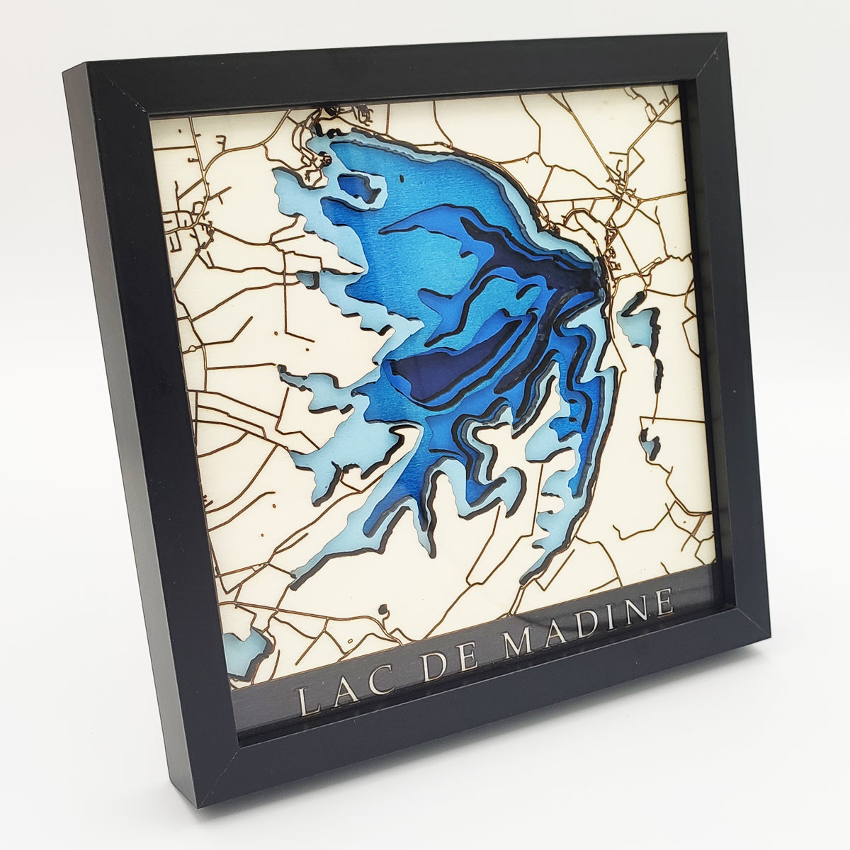 Madine lake - Wooden Map