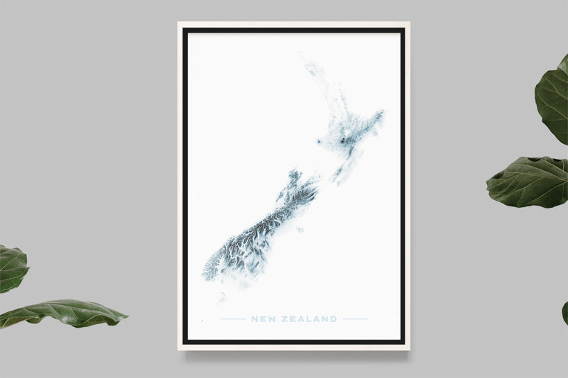 New Zealand - 3D Relief Effect Map