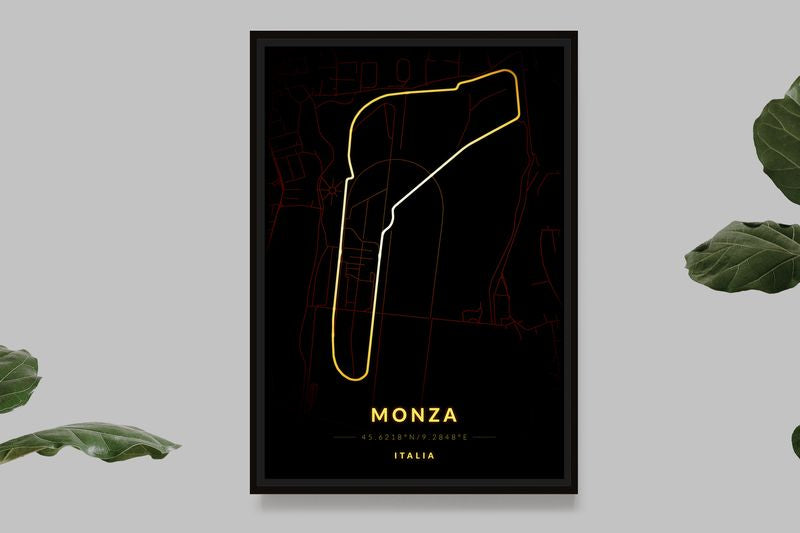 Monza Circuit - Italy - Vintage Map