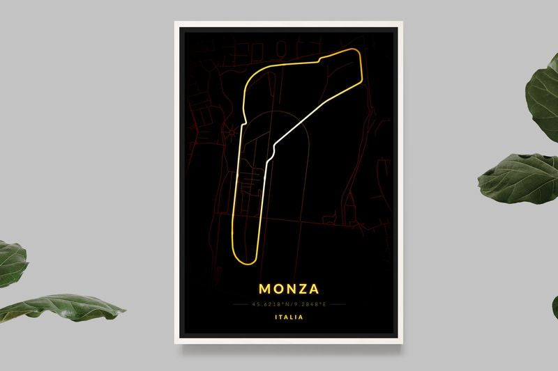 Monza Circuit - Italy - Vintage Map
