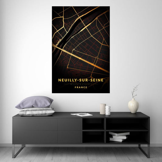 Neuilly-sur-Seine - Vintage Map