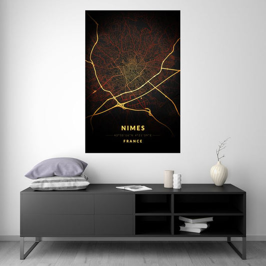 Nimes - Vintage Map