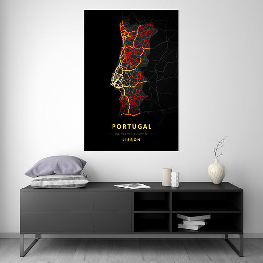 Portugal - Vintage Map