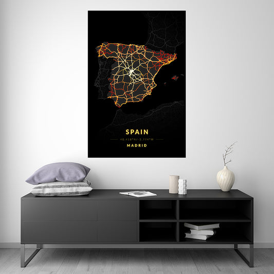 Spain - Vintage Map