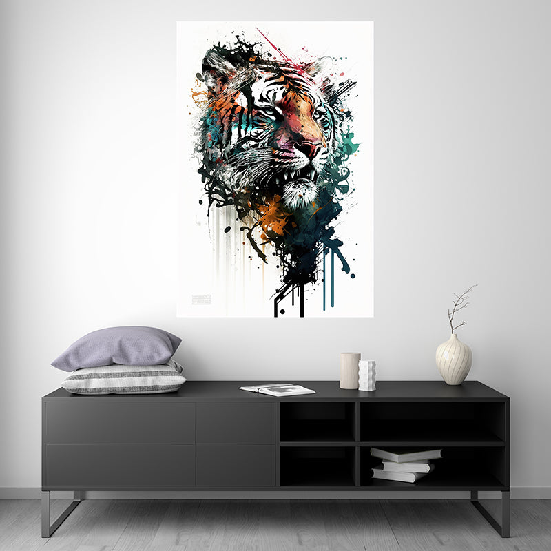 Tiger I - Splash Paint - Artwork