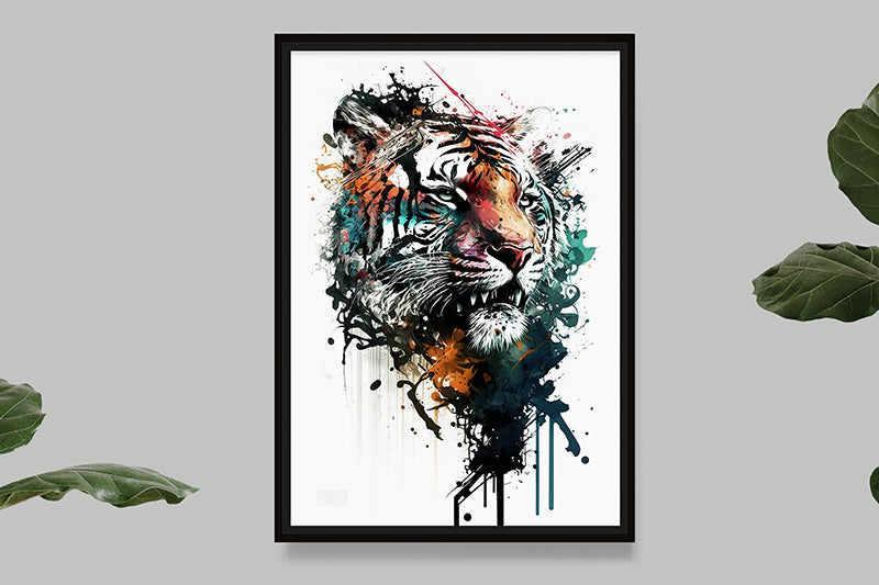 Tiger I - Splash Paint - Artwork