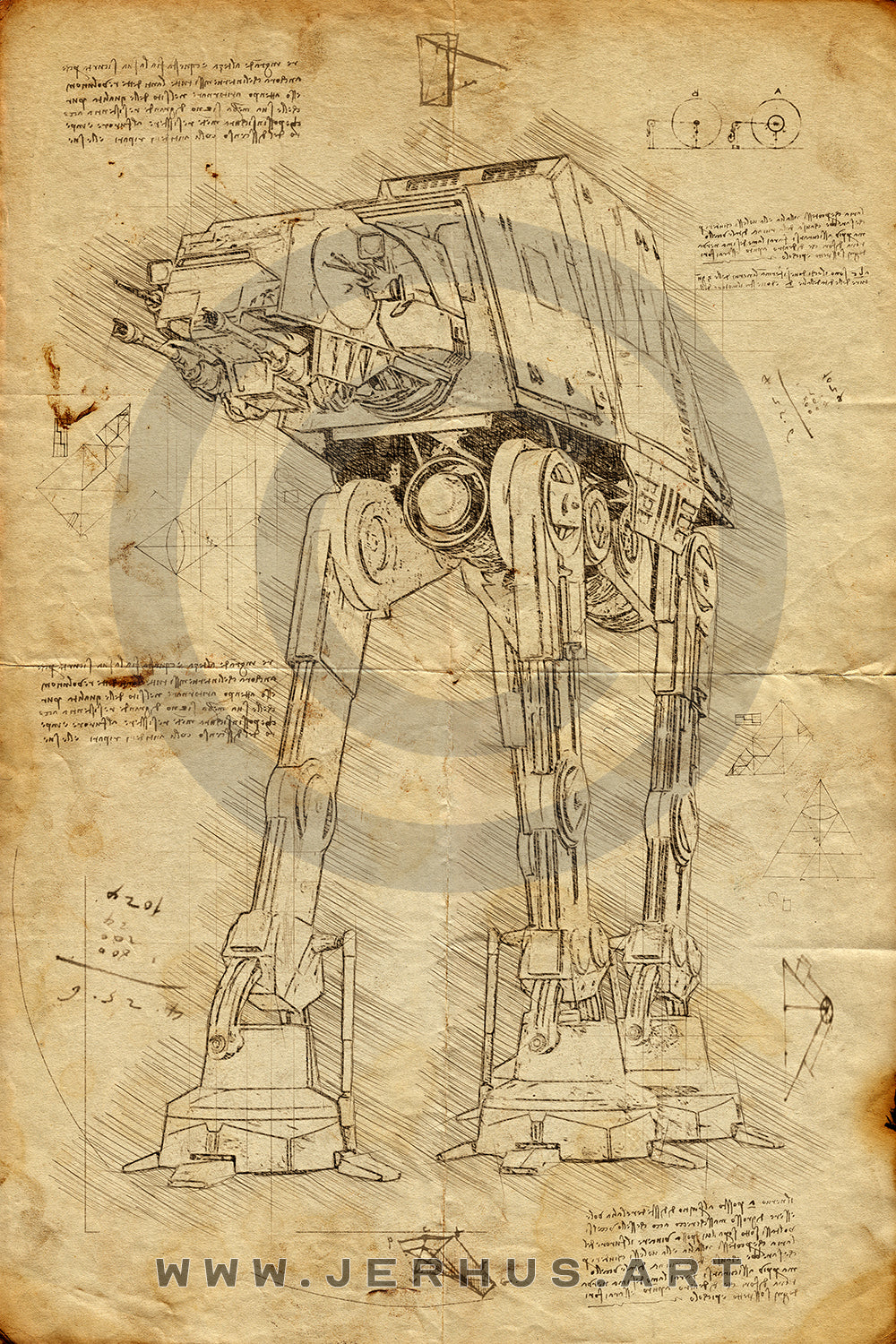 AT AT - Star Wars - Da Vinci Style