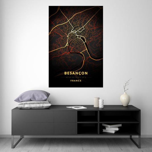 Besancon - Vintage Map