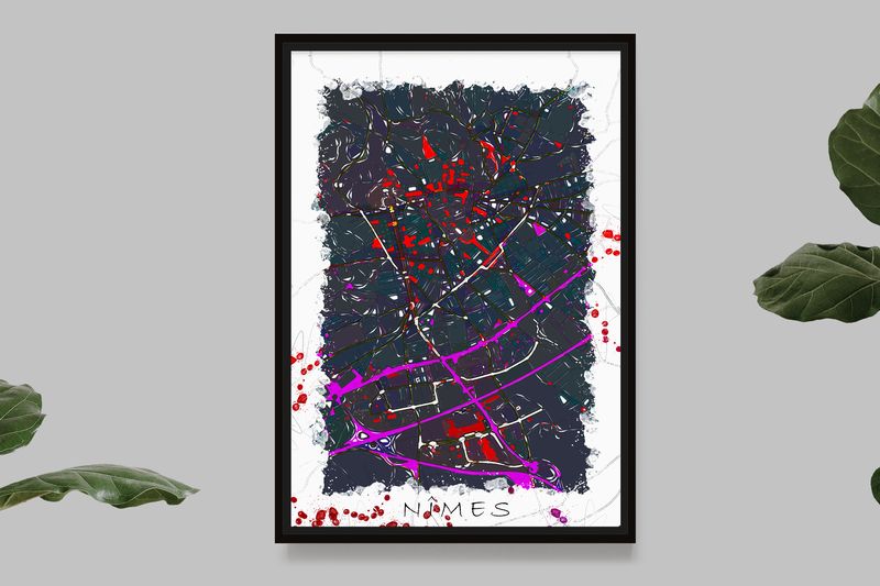 Nimes - PopArt Map