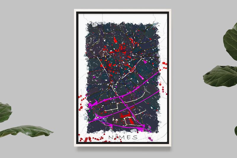 Nimes - PopArt Map