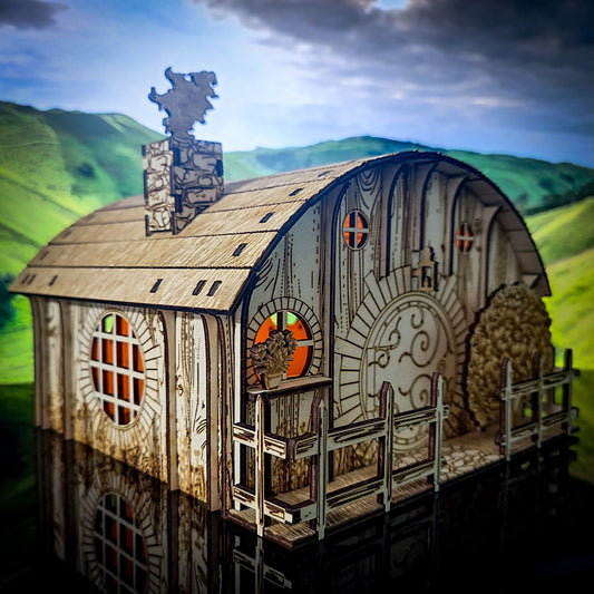 DIY Maison de Hobbit en bois - Puzzle 3D - TELECHARGEMENT UNIQUEMENT