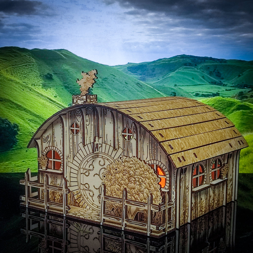 DIY Maison de Hobbit en bois - Puzzle 3D - TELECHARGEMENT UNIQUEMENT