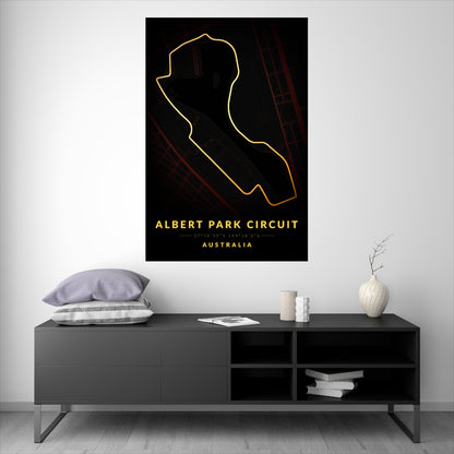 Albert Park Circuit - Australia - Carte Vintage