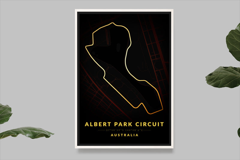 Albert Park Circuit - Australia - Carte Vintage