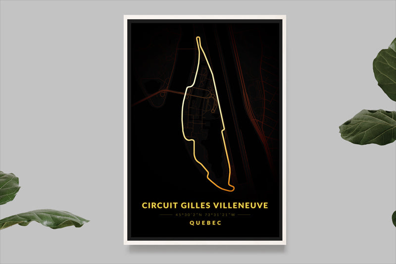 Circuit Gilles Villeneuve - Quebec - Carte Vintage