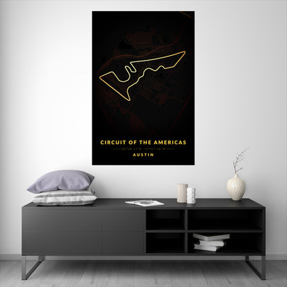 Circuit of the americas - Austin - Carte Vintage