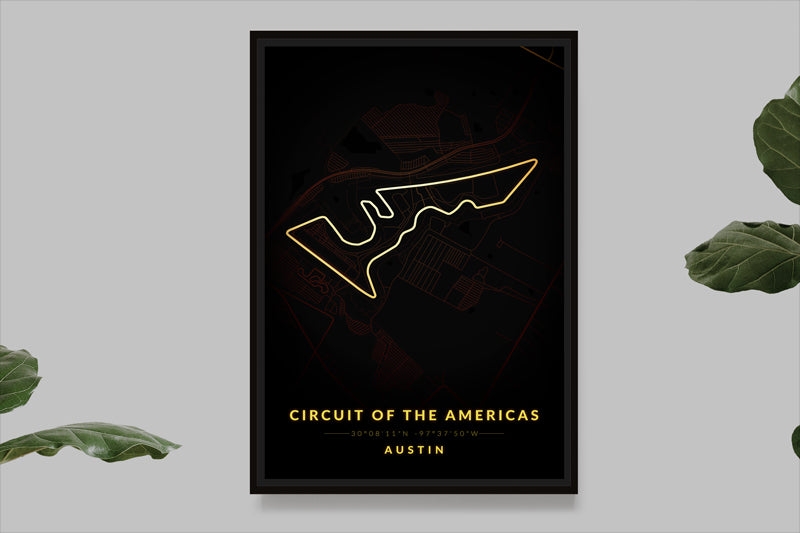 Circuit of the americas - Austin - Carte Vintage