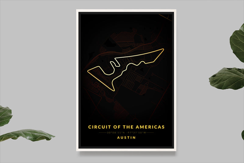 Circuit of the americas - Austin - Carte Vintage