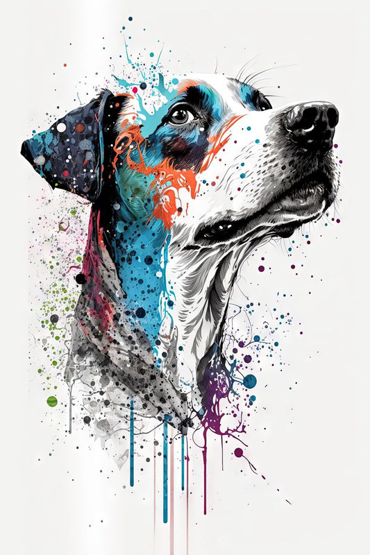 Dog IV - Splash Paint - Artwork