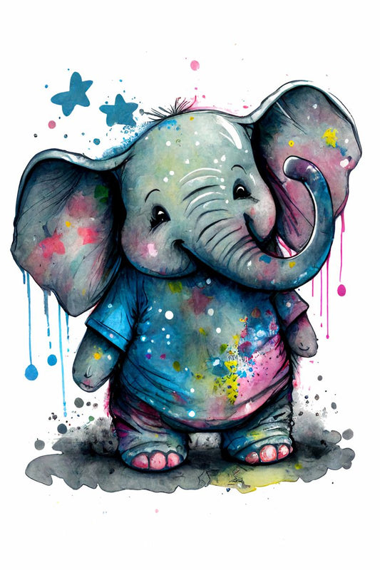 Eléphant II - Splash Paint