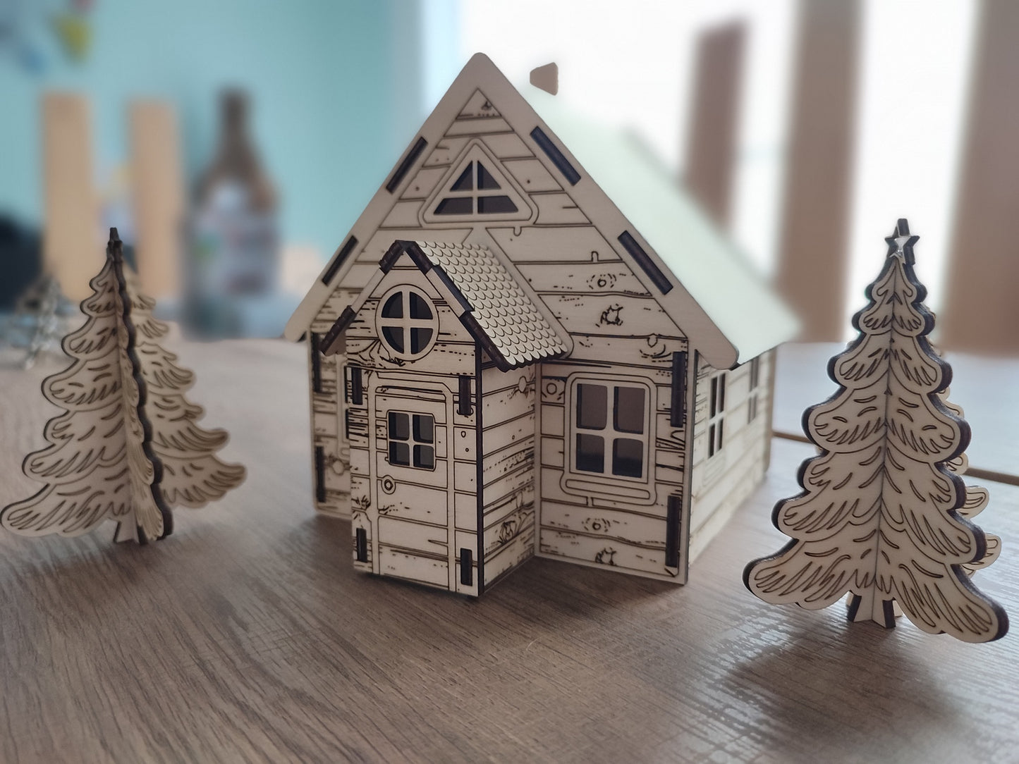 DIY wooden house decoration - Christmas decoration - DOWNLOAD ONLY