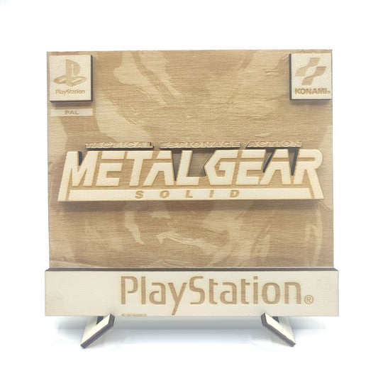 Metal Gear Solid - Cartouche décorative PS1 en Bois