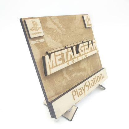 Metal Gear Solid - Cartouche décorative PS1 en Bois