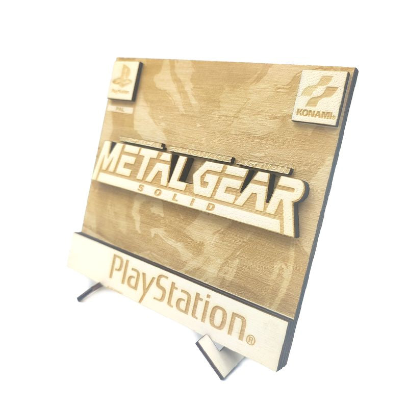 Metal Gear Solid - Cartouche décorative PS1 en Bois