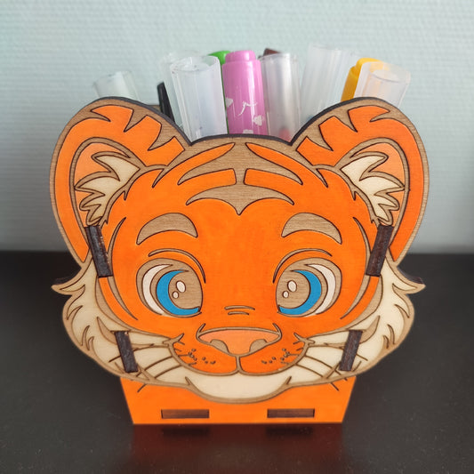 Boîte à crayon DIY - modèle Tigre - TELECHARGEMENT UNIQUEMENT