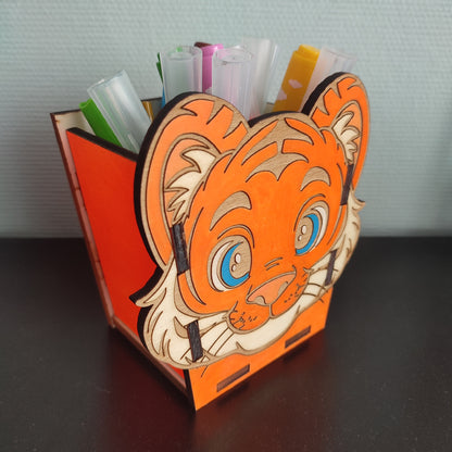 DIY pencil box - Tiger model - DOWNLOAD ONLY