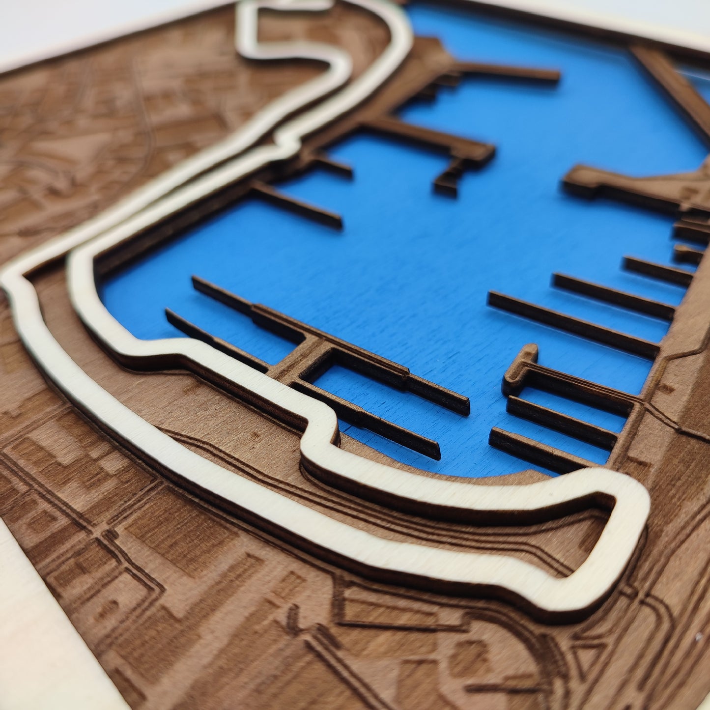 Wooden map of the Monaco circuit - 40x50cm