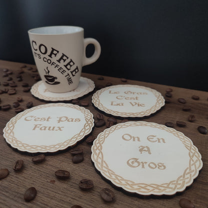 Set of 4 coasters from Kaamelott