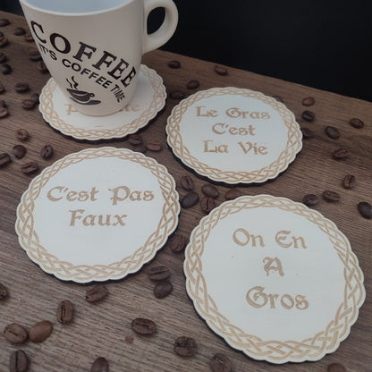 Set of 4 coasters from Kaamelott