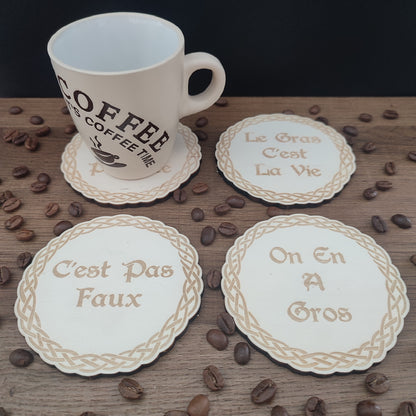 Set of 4 coasters from Kaamelott