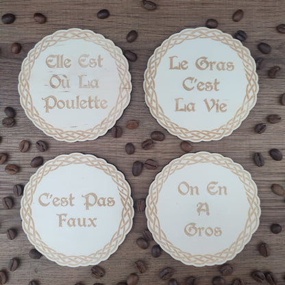 Set of 4 coasters from Kaamelott