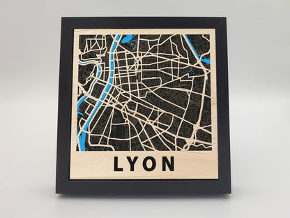 Lyon - Wooden map