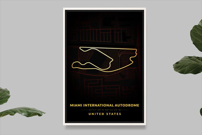 Miami International Autodrome - United States - Carte Vintage