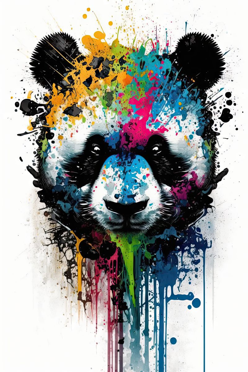 Panda II - Splash Paint