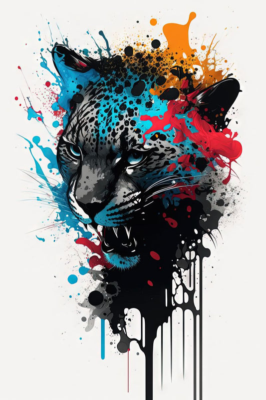 Panther III - Splash Paint - Artwork