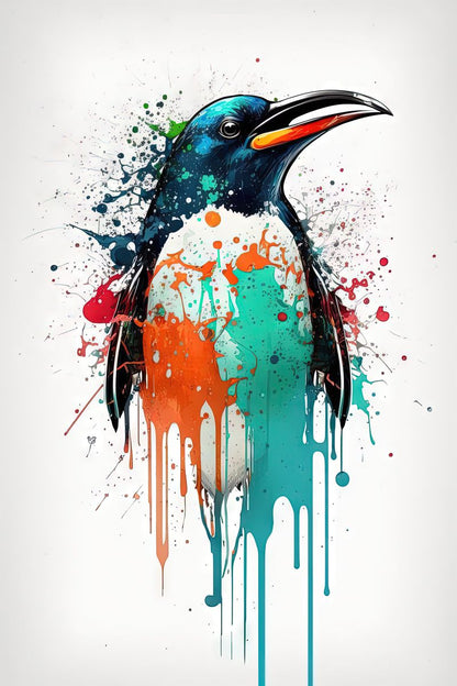 Penguin - Splash Paint - Artwork