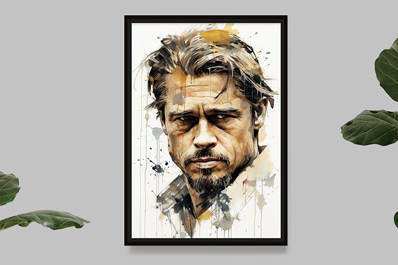 Brad Pitt - I - Portrait - Splash Paint