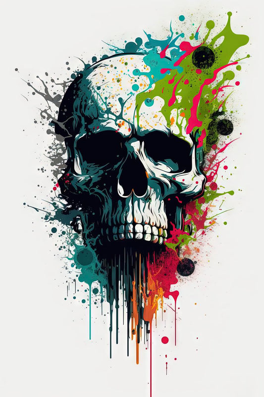 Skull I - Splash Paint - Artwork