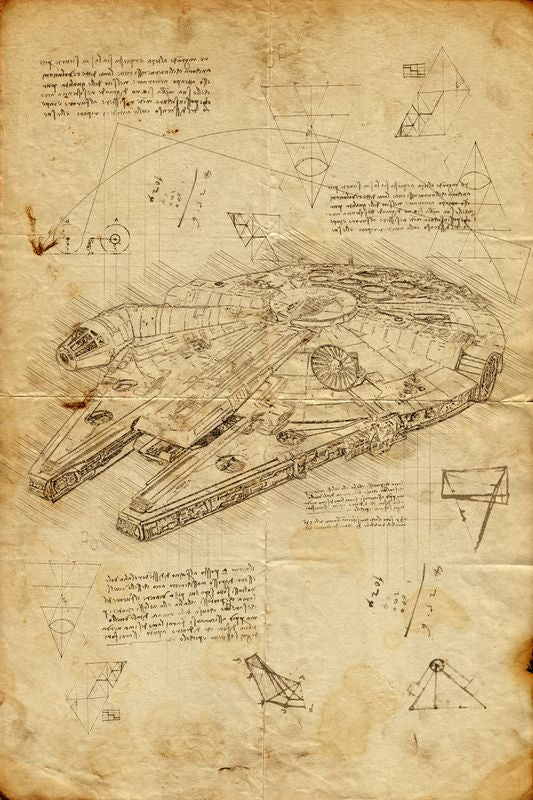 Faucon Millenium - Star Wars - Da Vinci Style