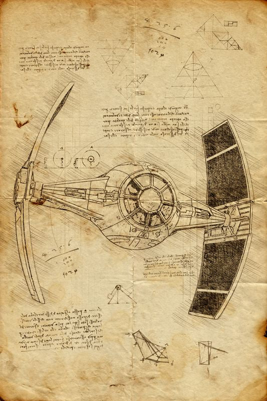 Tie Fighter - Star Wars - Da Vinci Style