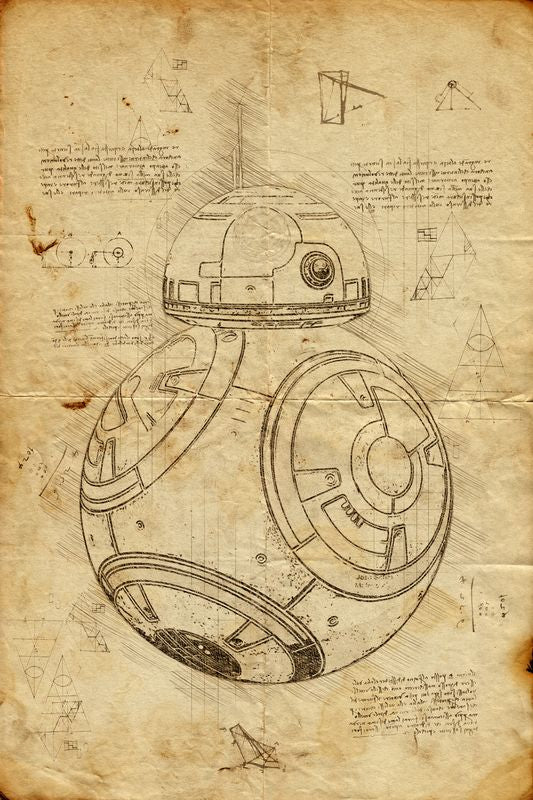 BB-8 - Star Wars - Da Vinci Style