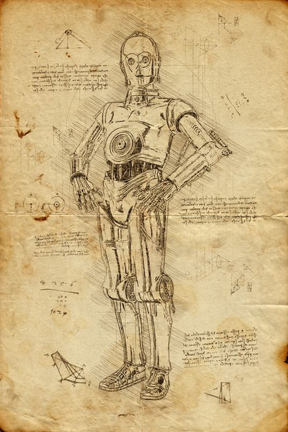 C-3PO - Star Wars - Da Vinci Style