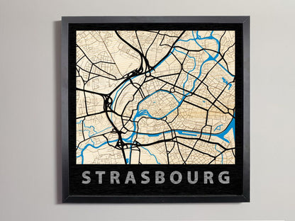 Strasbourg - Carte en bois