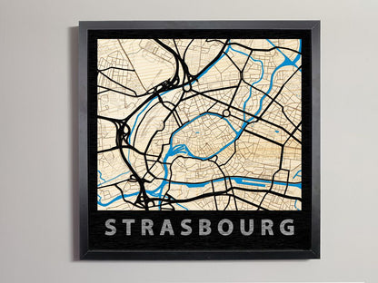 Strasbourg - Carte en bois