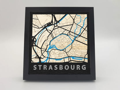 Strasbourg - Carte en bois